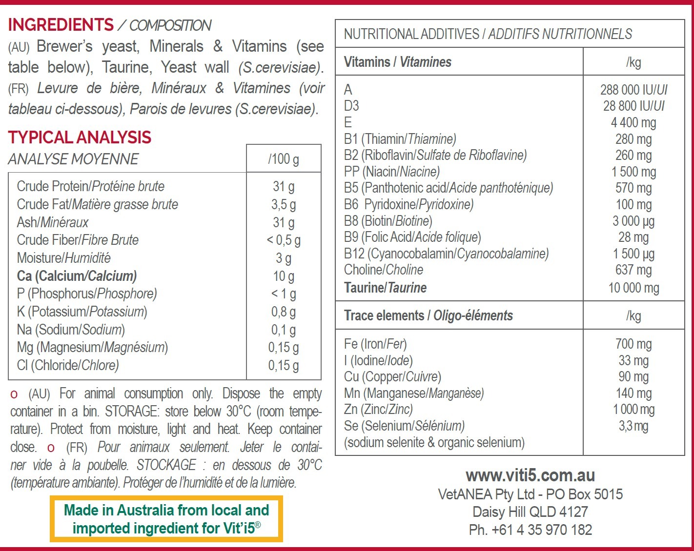 Viti5 Half-Half label Nut Viti5 Half-Half label Nut