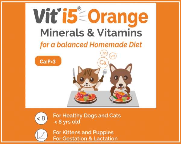 Homeprepared pet food with Vit'i5 Orange