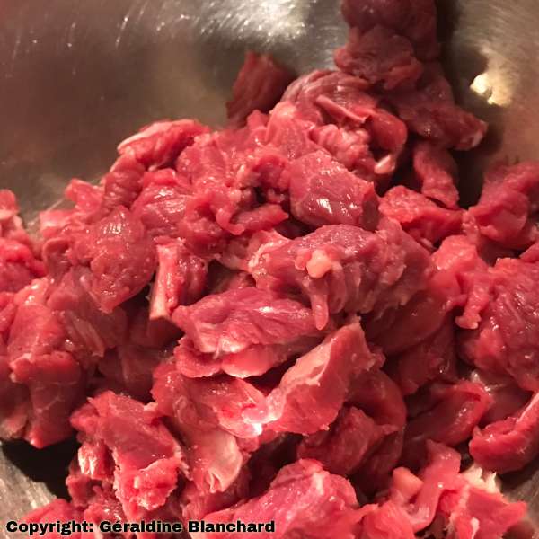 meat for a custom recipe for a dog