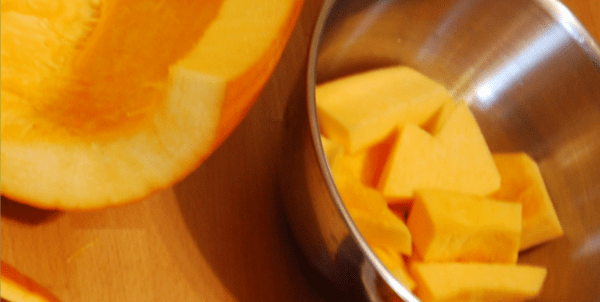 diced pumpkin for homemade diet